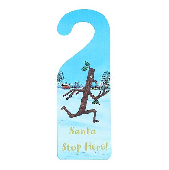 Wood "Santa Stop Here" Door Hanger, Stickman 25cm *ETA Nov